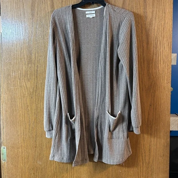 Blu Pepper Cozy Life Large Brown Lounge Cardigan Sweater - Picture 3 of 9